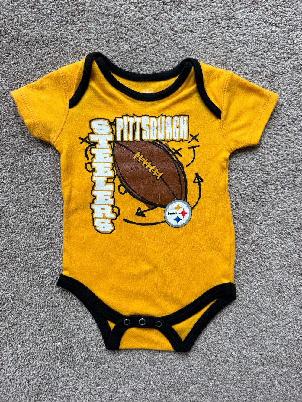 NFL Yellow and Black Pittsburgh Steelers Baby Bodysuit